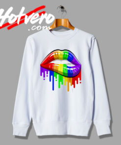 Rainbow Pride Lips Custom Sweatshirt