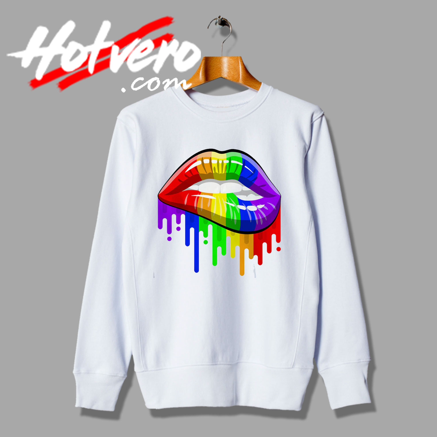 Rainbow Pride Lips Custom Sweatshirt