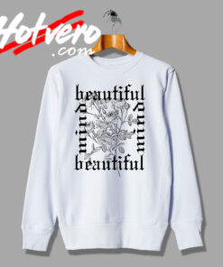 Rapper Jon Bellion Old English Floral Artwork Sweatshirt