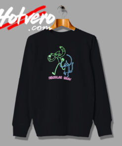 Regular Show Outline Neon Glow Graphic Sweatshirt