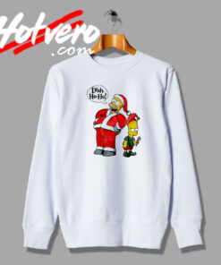 Santa Claus Bart and Homer Simpson Christmas Sweatshirt