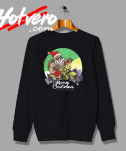 Santa Claus Motorbike Funny Artwork Sweatshirt