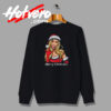 Santa Woman Merry Christmas Joke Graphic Sweatshirt