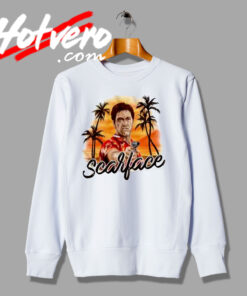 Scarface Movie at The Beach Artwork Sweatshirt