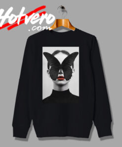 Sexy Girl Black Butterfly Sweatshirt