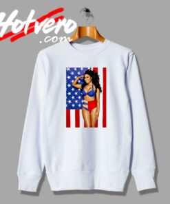 Sexy Rap Nicki Minaj USA Flag Sweatshirt