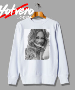 Smile Close Up Mariah Carey Photo Sweatshirt