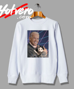Smiling Joe Biden Holding Cat Photos Sweatshirt