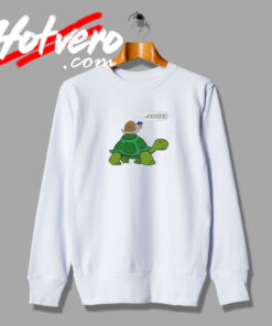 Snail Riding on Turtle Ugly Sweatshirt