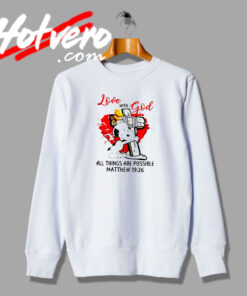 Snoopy Love With Jesus God Sweatshirt