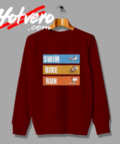 Snoopy Swim Bike Run Hobbies Sweatshirt