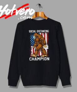 Social Distancing Champion Bigfoot Mask Sweatshirt
