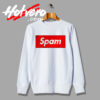 Spam Red Box Slogan Sweatshirt