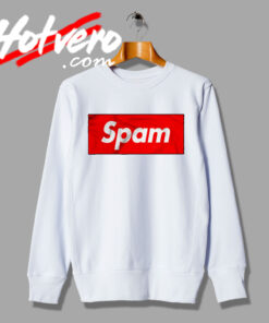 Spam Red Box Slogan Sweatshirt
