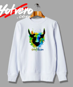 Stay Bull Trendy Artwork Style Sweatshirt