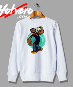 Strong To The Finish Popeye Cartoon Artwork Sweatshirt