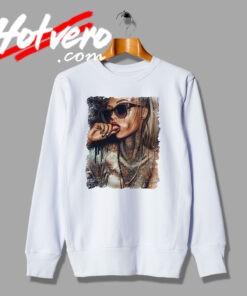 Tattoo Art Girl Pin Up Vintage Style Sweatshirt