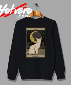 The Moon Cat Vintage Artwork Sweatshirt