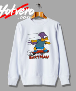 The Simpsons Bartman Playing Skateboard Sweatshirt