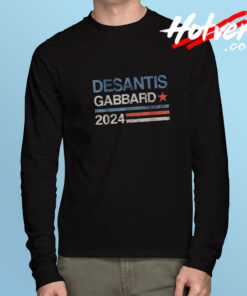 DeSantis Gabbard 2024 President Election Long Sleeve Tee