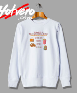 Snoopys Thanksgiving Menu Sweatshirt