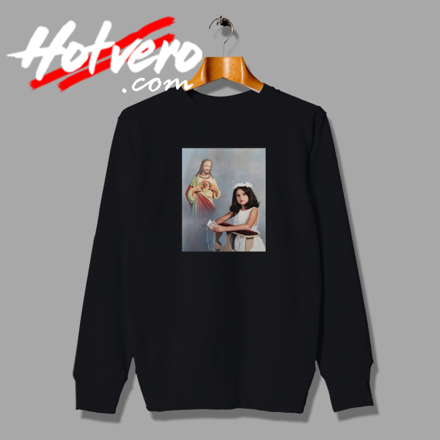 Baby Picture Of Selena Gomez First Communion Sweatshirt