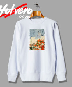 Katsushika Hokusai Cuckoo Azaleas Sweatshirt