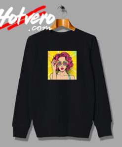 Pop Art Wall Woman wow Sweatshirt
