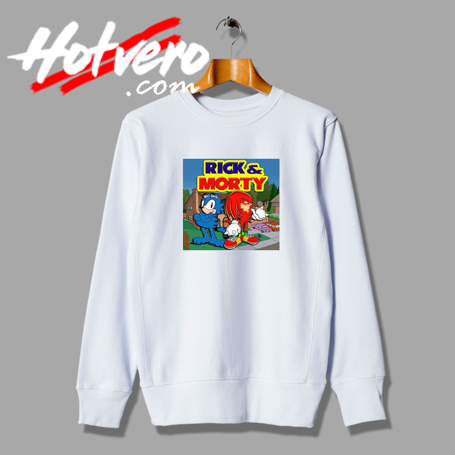Rick And Morty Garfield Knuckles Fashionable Sweatshirt