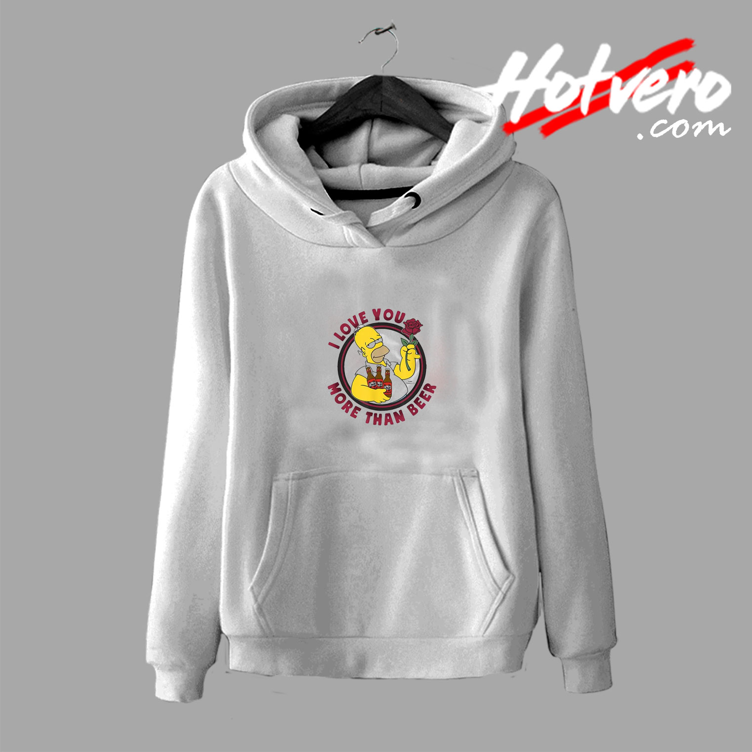 Homer I Love You More Than Beer Sayings Hoodie
