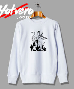 Devil Playing Fiddle Retro Sweatshirt