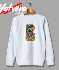 Aesthetic Mac Miller Faces Fashionable Sweatshirt