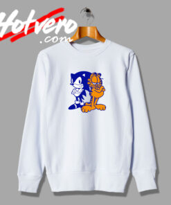 Sonfield Sonic And Garfield Funny Sweatshirt