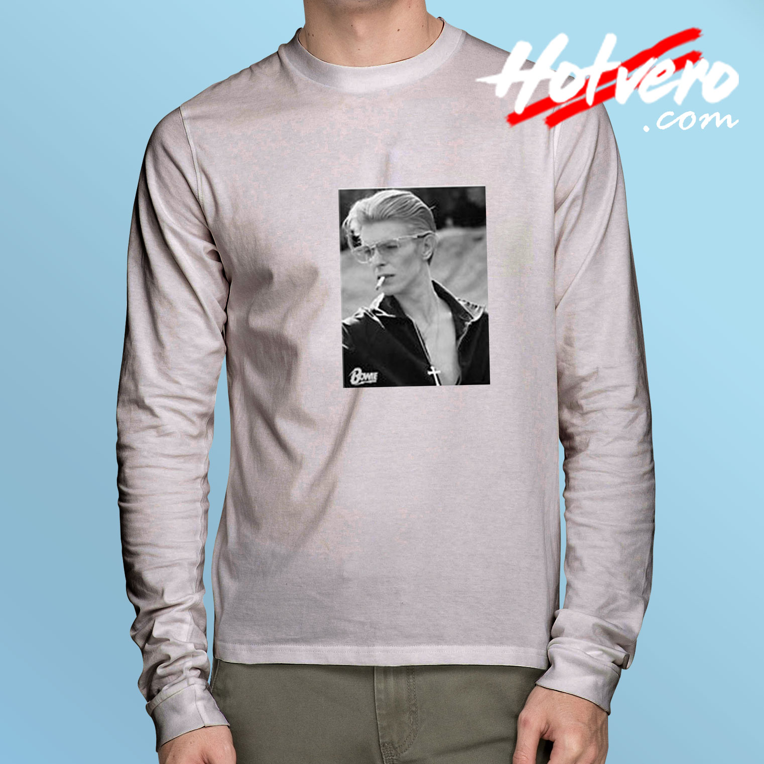David Bowie Smooking Long Sleeve Tee