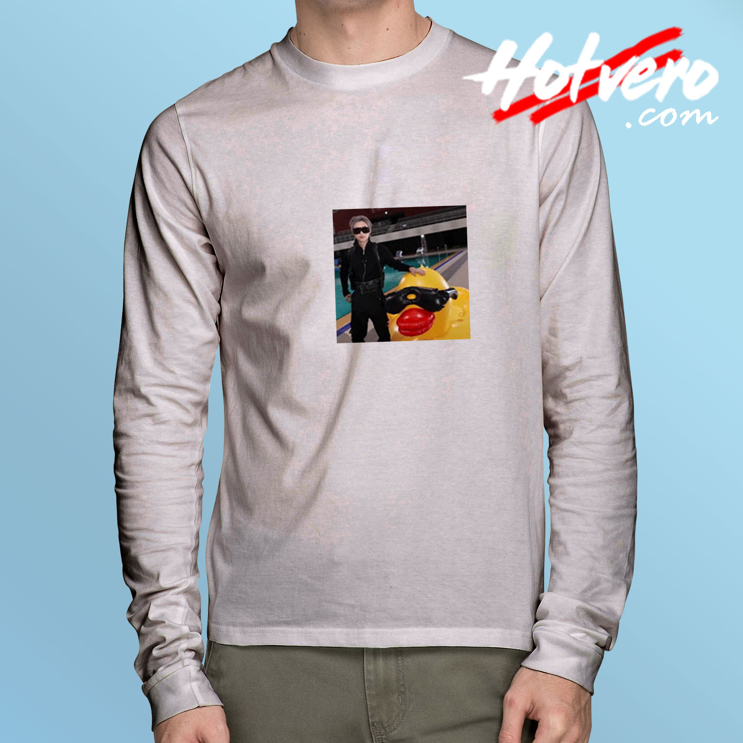 Felix Stray Kids And His Duck Funny Long Sleeve Tee