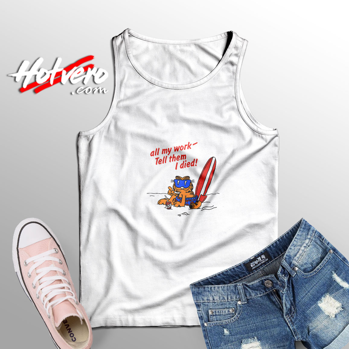 Garfield Call My Work Tell Them I Died Summer Tank Top