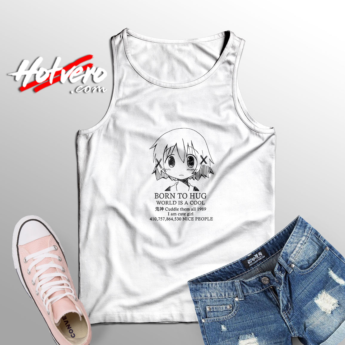 Hidamari Sketch Born To Hug World Is A Cool Tank Top