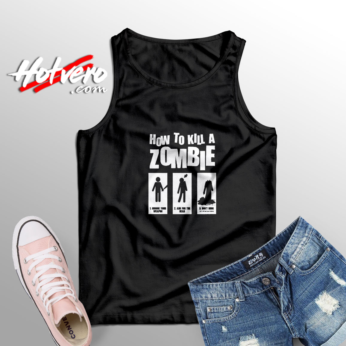 How to Kill a Zombie Adult Tank Top
