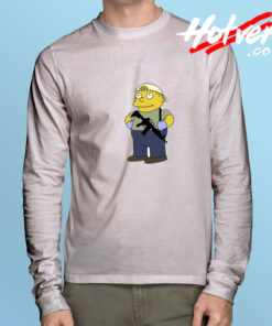 Simpsons Rittenhouse Funny Long Sleeve Tee