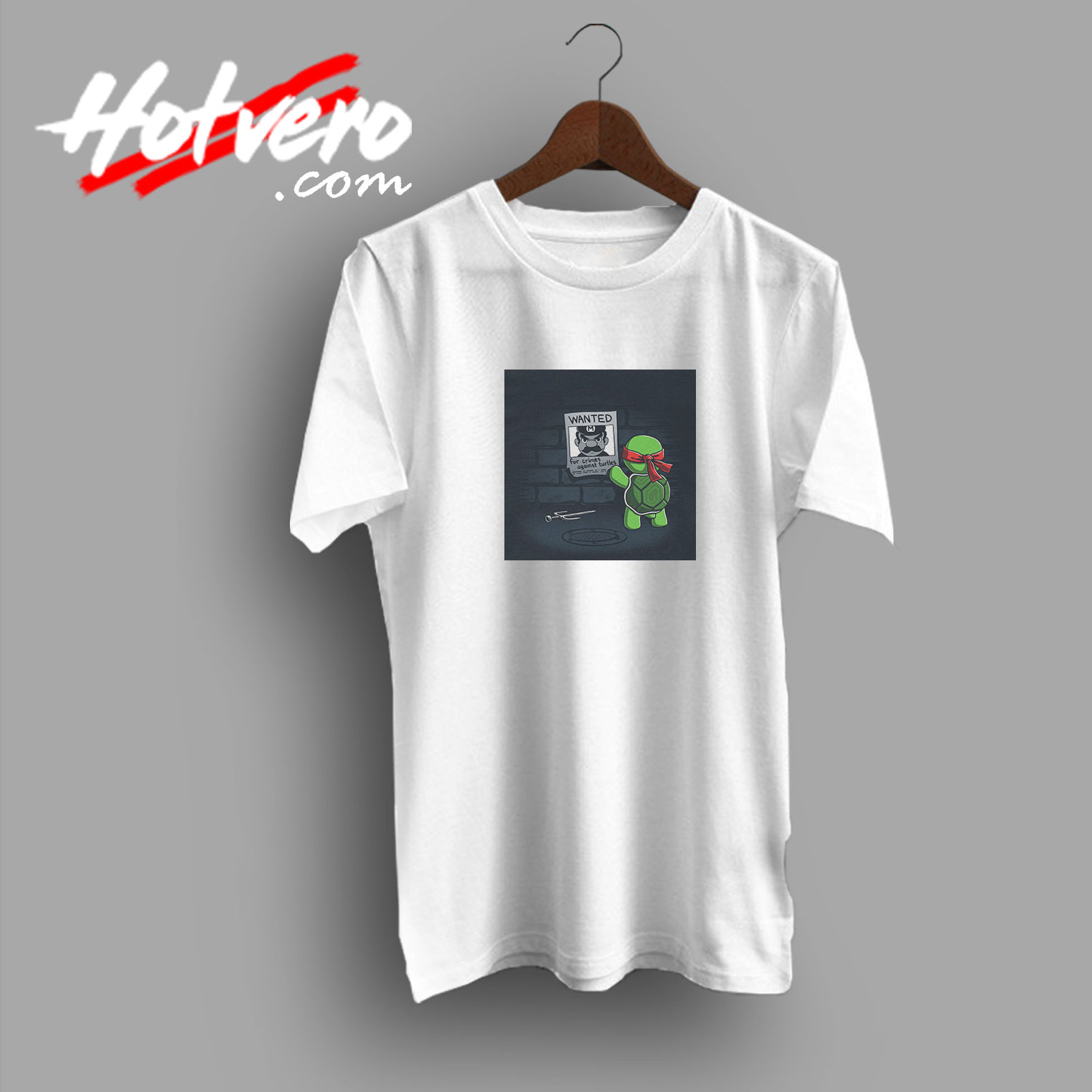 Wanted Mario Brother Super Turtle Funny T Shirt