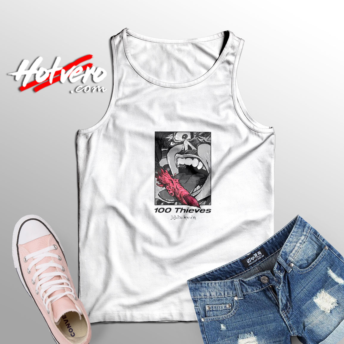 100thieves Jjk Jujutsu Kaisen Adult Tank Top