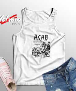 Acab Spider Man Back Off Cop Adult Tank Top
