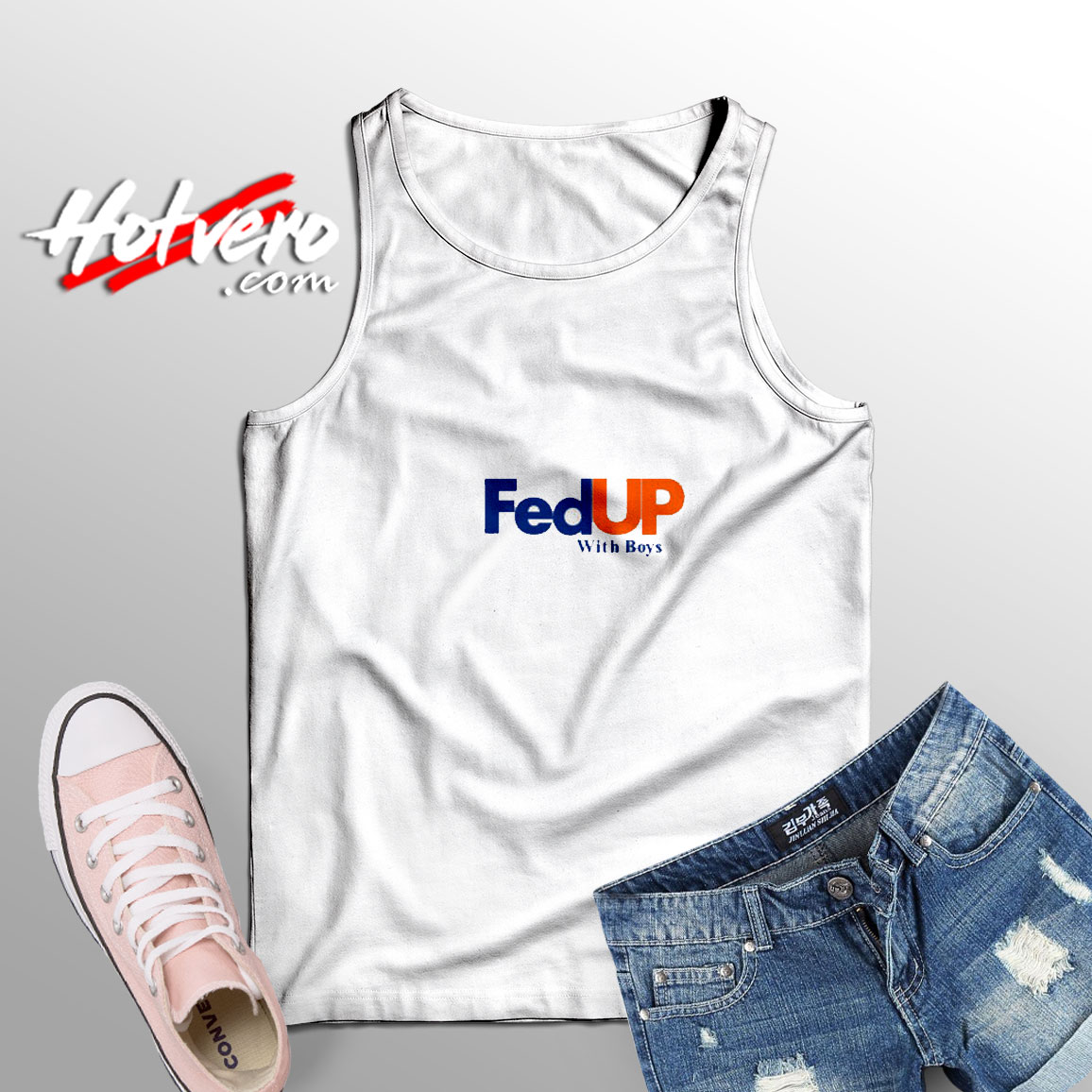 Fedup With Boys Adult Tank Top