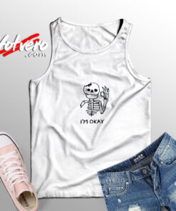I’m Okay Skull Adult Tank Top