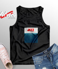 Jaws Jizz parody Tank Top