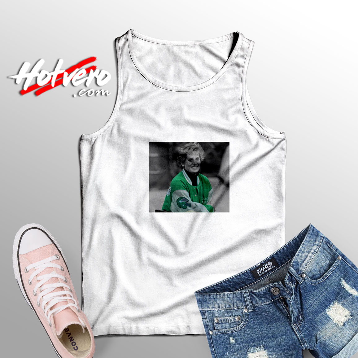 Princess Diana Wearing Philadelphia Eagles Tank Top