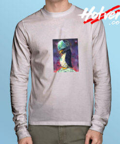 Space Penguin Poster Long Sleeve Tee