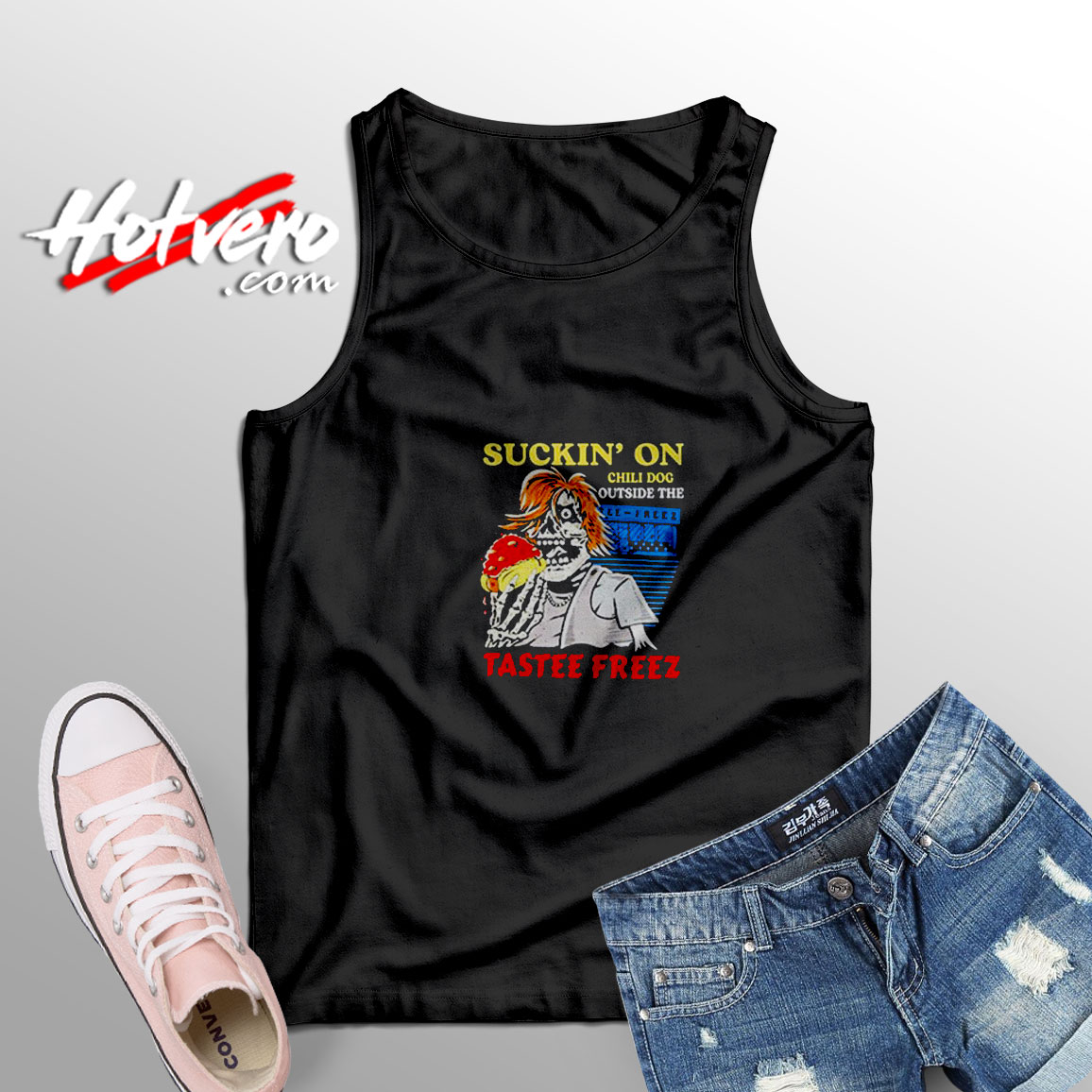 Suckin on a Chilidog Outside Adult Tank Top