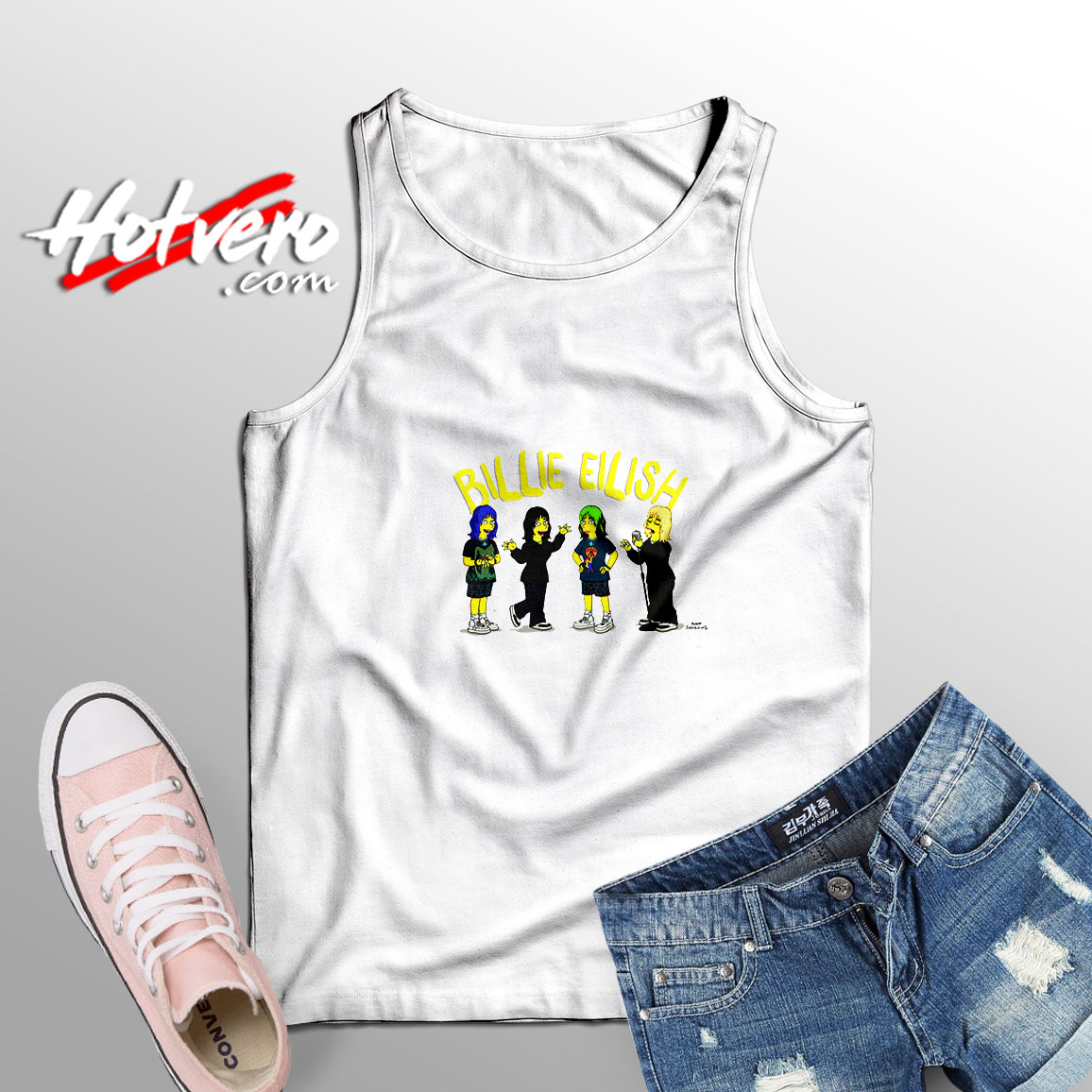 Billie Eilish x The Simpsons Adult Tank Top