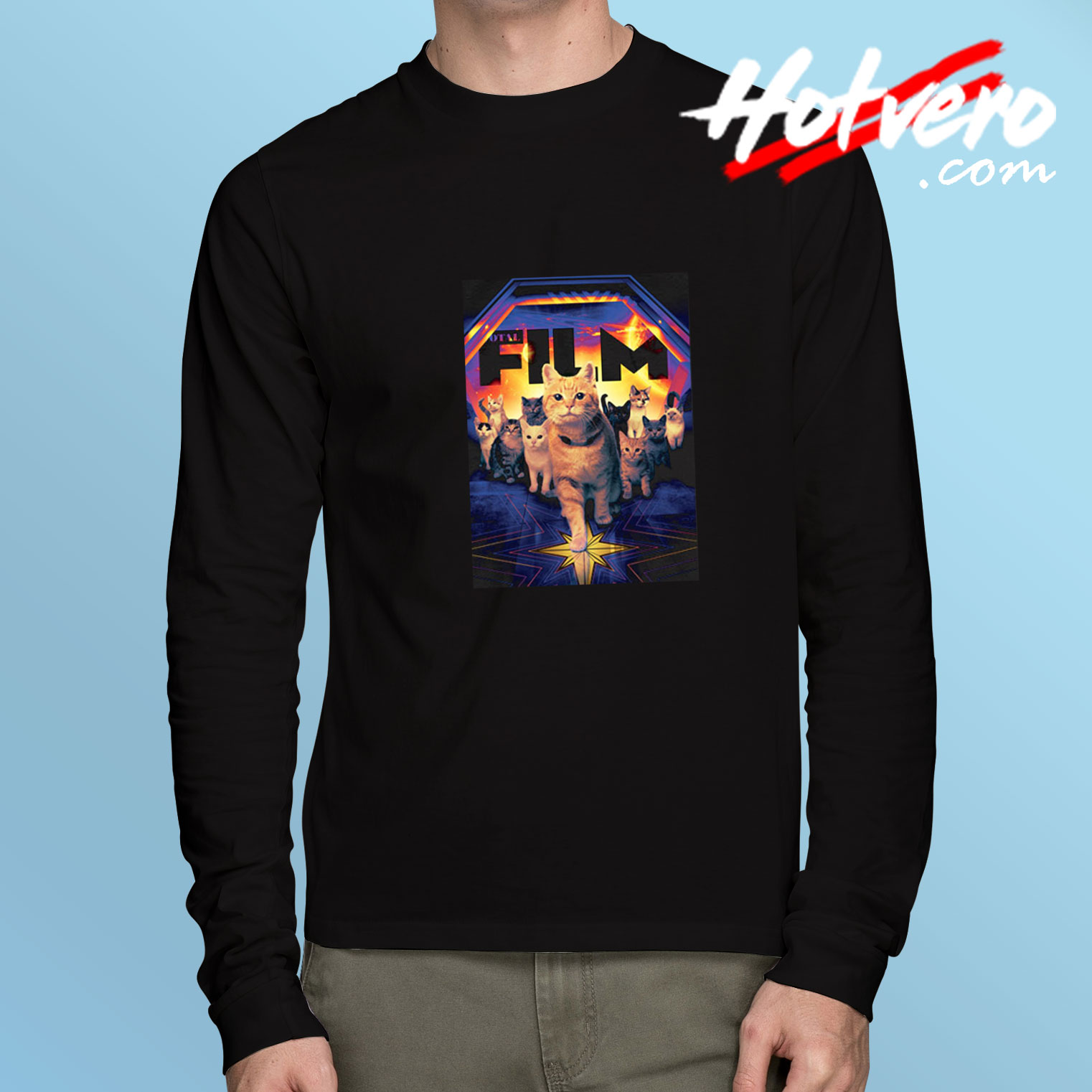 Captain Marvels Cat Long Sleeve Tee